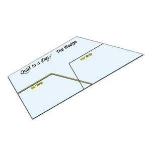 The Wedge Ruler by Quilt in A Day Eleanor Burns, Acrylic Ruler for Strip Quilting