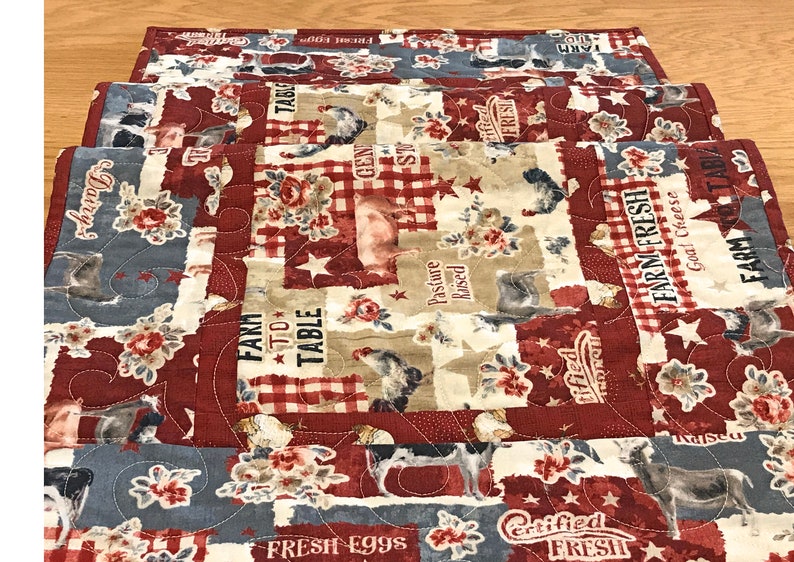 Farmhouse Themed Table Runner Country Kitchen Table Runner Etsy