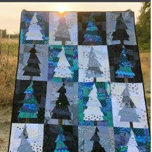 The Tree Farm Quilt Pattern - Saginaw St Quilts SSQ459, Tree Quilt Pattern - Christmas Tree Quilt Pattern - Spider Web Ruler Quilt Pattern