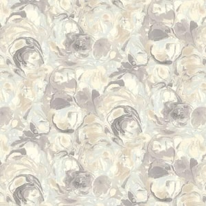 118&quot; First Light Paint Swirls Vortex Wide Quilt Backing Fabric - 40&quot; REMNANT CUT - Henry Glass 1818-94, Tan Gray Taupe Wide Backing