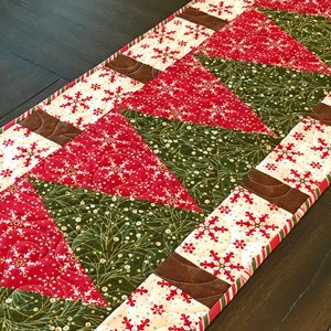 Christmas Tree Lane Tischläufer PDF Version, Cuddle Cat Quiltworks CCQ064, Modernes Weihnachtsbaum Tischläufer Muster