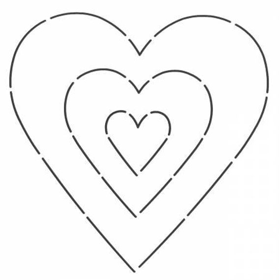 Sweetheart Stencil from Edyta Sitar Laundry Basket Quilts | Etsy