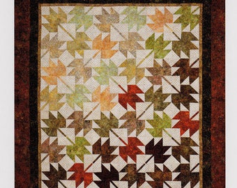 Fall Leaves Fall Quilt Pattern - Cozy Quilt Designs 1033, Fat Quarter Friendly Pattern, Fall Quilt Pattern