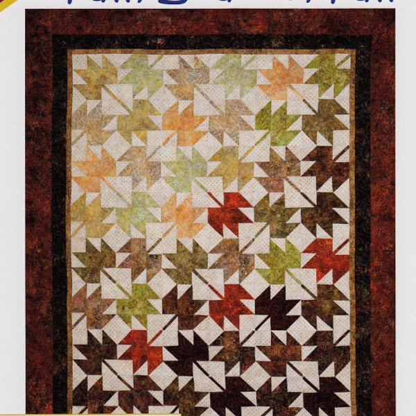 Fall Leaves Fall Quilt Pattern - Cozy Quilt Designs 1033, Fat Quarter Friendly Pattern, Fall Quilt Pattern