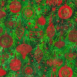 Colors of Christmas Batik 10 Square Layer Cake Robert Kaufman TEN-1312-42, Christmas Themed Batik Layer Cake, Batik Christmas Layer Cake image 2