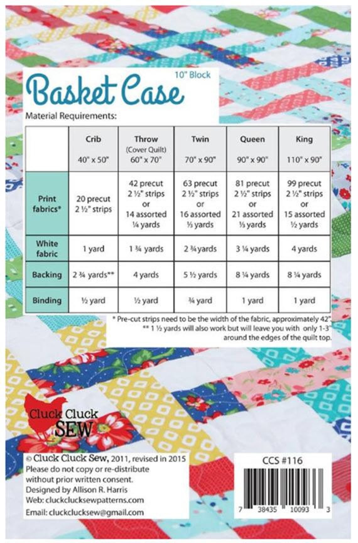 Basket Case Quilt Pattern Cluck Cluck Sew 116 Jelly Roll Etsy