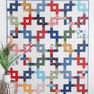 Tangled Quilt Pattern - Cluck Cluck Sew 206, Jelly Roll and Layer Cake Friendly Quilt Pattern, Strip Quilt Pattern, Five Sizes Included