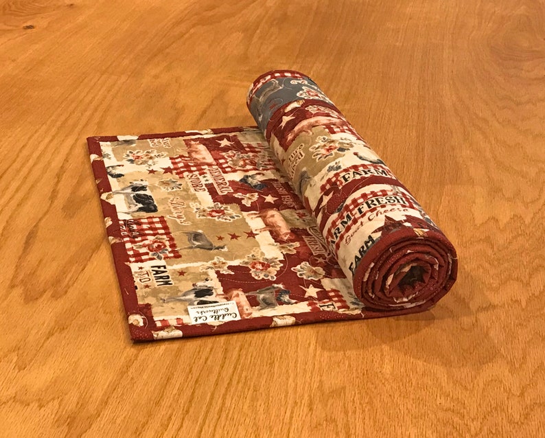 Farmhouse Themed Table Runner Country Kitchen Table Runner Etsy