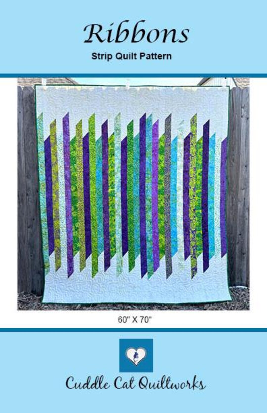 Ribbons Strip Quilt Pattern Printed Version - Cuddle Cat Quiltworks ...