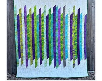 Ribbons Strip Quilt Pattern Printed Version - Cuddle Cat Quiltworks CCQ089, Strip Pack Quilt Pattern, Easy Jelly Roll Quilt Pattern
