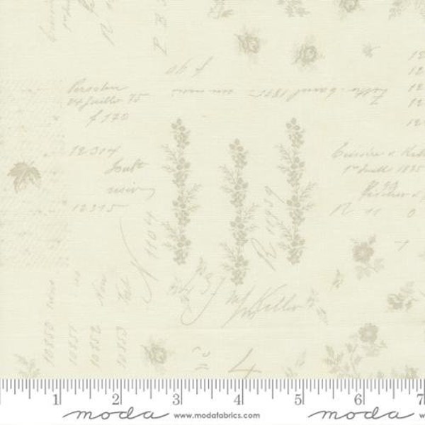 Mix it Up Porcelain Tan Collage Background Script Fabric Moda 33700-12, Neutral Background Fabric, Tan Background Fabric