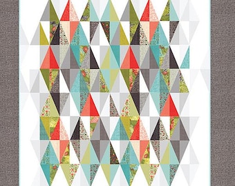 Harlequin Quilt Pattern - Robin Pickens Color and Quilt RPQP-H109, Modern Quilt Pattern - Layer Cake Friendly Quilt Pattern