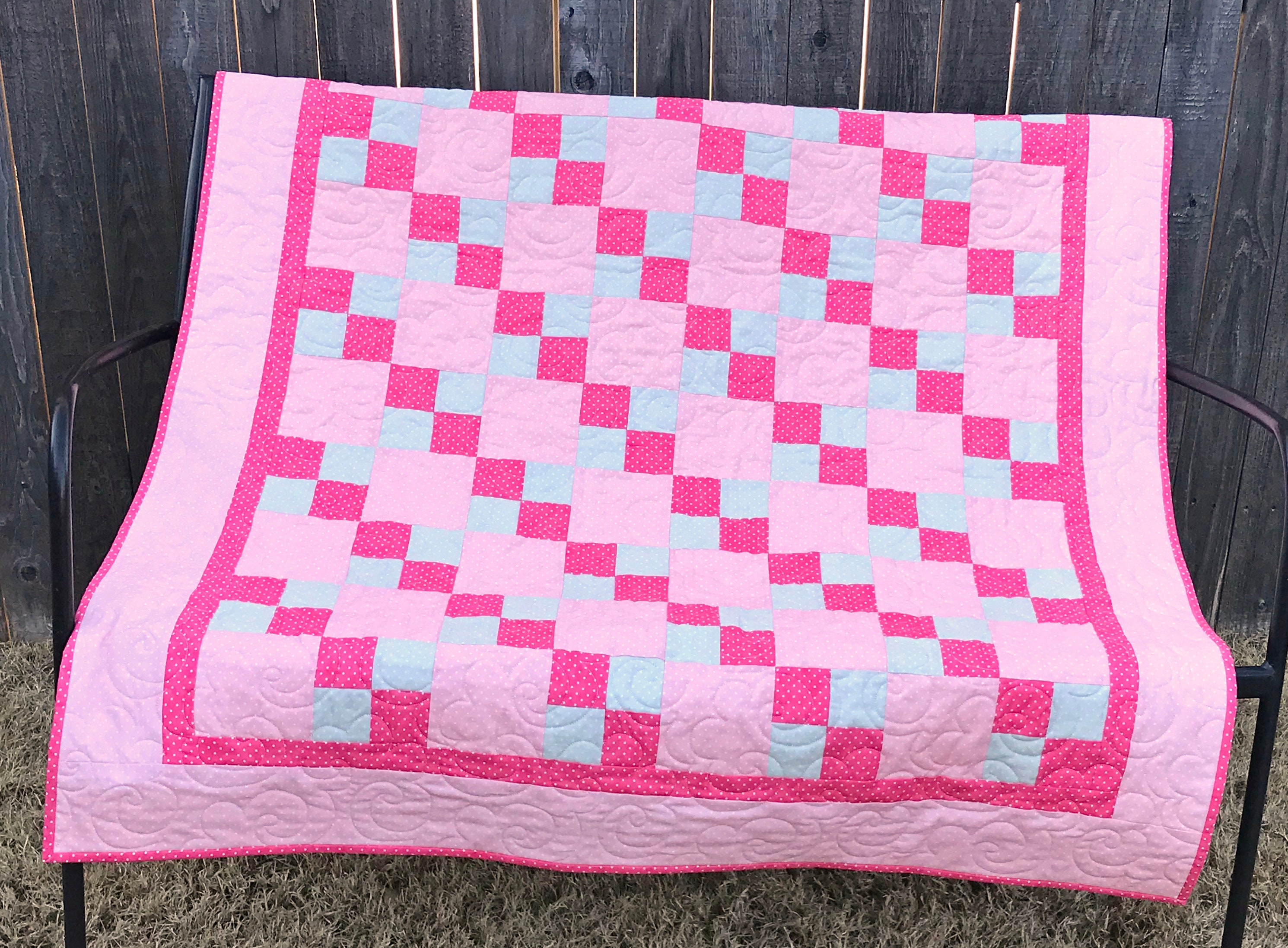 Stacking Blocks Quilt Pattern in Four Sizes Printed Version, Cuddle Cat ...