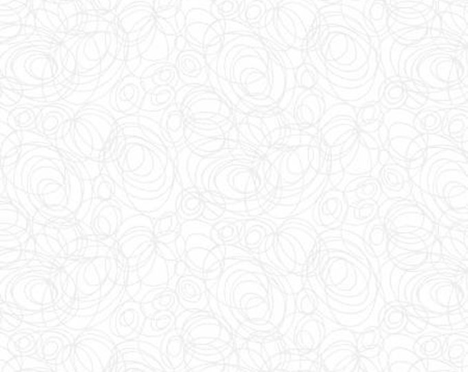 White Scribble Fabric, Hue Basics by Timeless Treasures C7106-WHT