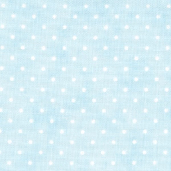 Moda Essential Dots Baby Blue Fabric 8654 62, Light Blue Dot Fabric, Baby Blue Blender Fabric, Light Blue Polka Dot Fabric - By the Yard