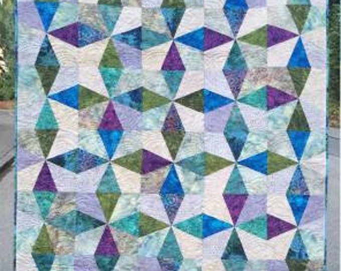 Compass Rose Quilt Pattern Saginaw St Quilts SSQ439, Diamond Wedge ...