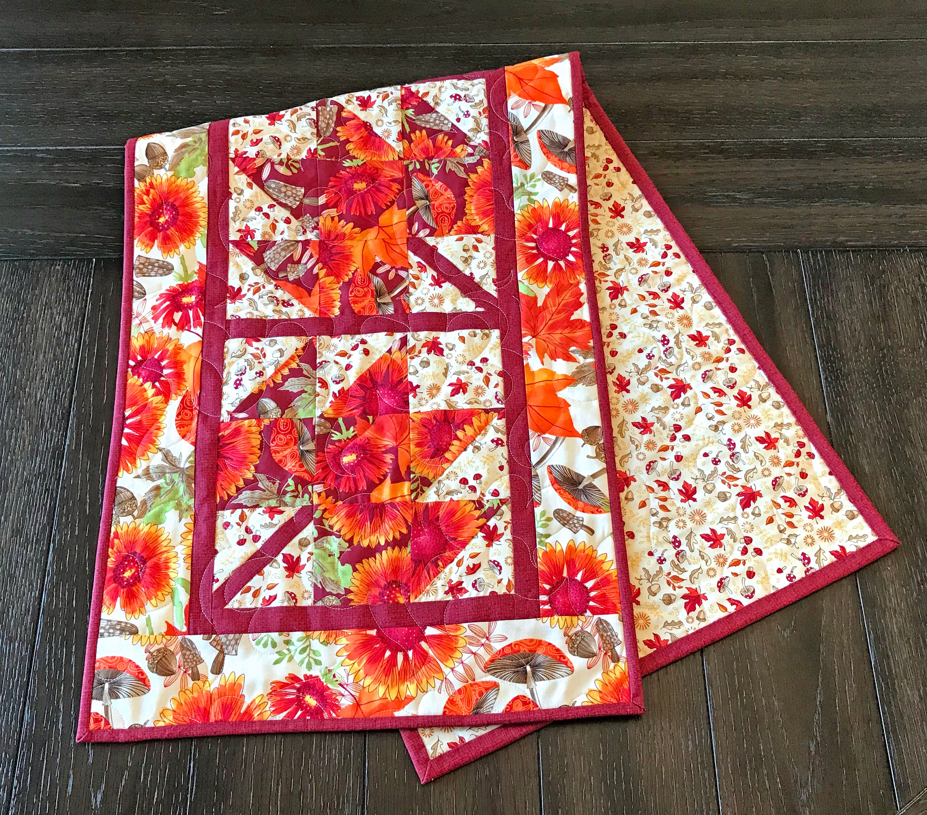 Fall Leaves Table Runner Pattern PDF Version, CCQ078, Autumn Leaves ...