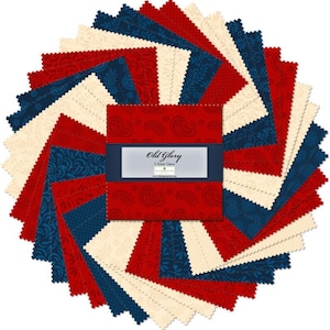 Old Glory Essential Gems Charm Pack - Wilmington Essential Gems 507-46-507, Patriotic Charm Pack - Red White Blue Charm Pack