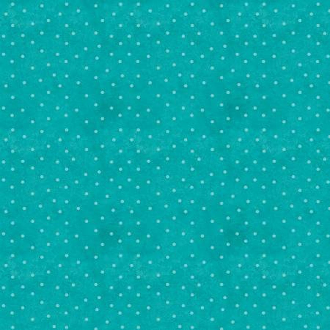Sunflower Sweet Teal Dots Fabric Wilmington Prints 17798777, Teal Blender Fabric, Teal Fabric