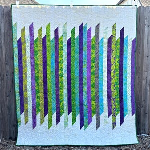 Ribbons Strip Quilt Pattern PDF Version, Cuddle Cat Quiltworks CCQ089, Strip Pack Quilt Pattern, Easy Jelly Roll Quilt Pattern
