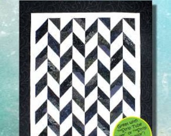 Strip Tube Herringbone Quilt Pattern - A Strip Club Pattern - Cozy Quilt Designs - Jelly Roll Quilt Pattern, Strip Tube Ruler Pattern