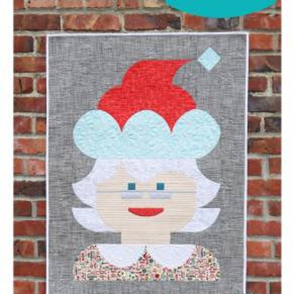 Posh Holly Quilt Pattern - Sew Kind of Wonderful 452, Christmas Quilt Pattern, Mrs. Claus Wall Quilt Pattern, Christmas Wall Quilt Pattern