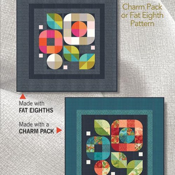 Mod Flower Box Quilt Pattern - Robin Pickens #RPQP-MFB138, Precut Friendly Quilt Pattern in Two Sizes, Modern Quilt Pattern