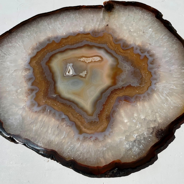 Ojo de cristal de ágata de gran tamaño con patas de goma (natural) - (SL3029N)