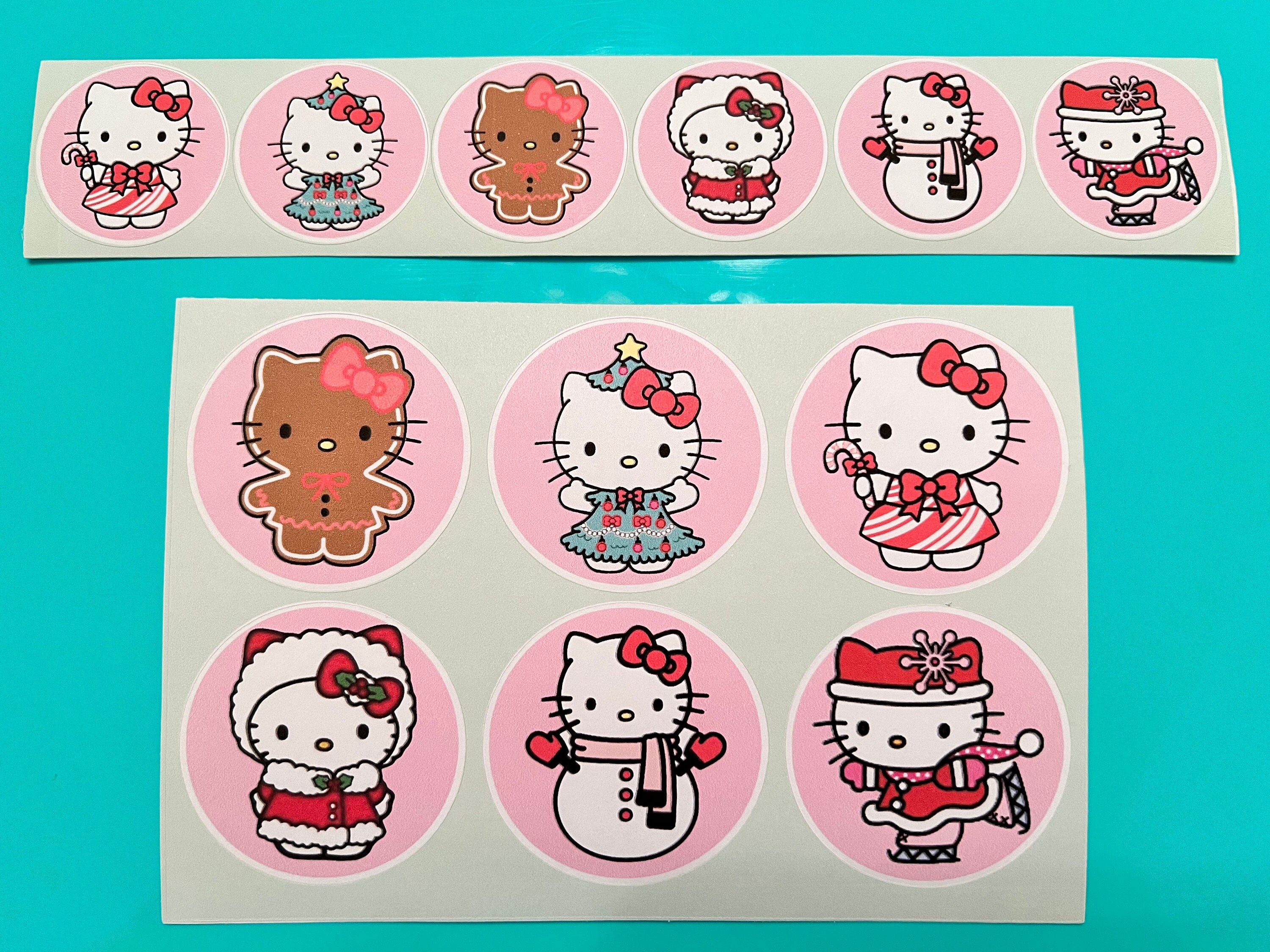 Hello Kitty Christmas Stickers, Matte Etsy