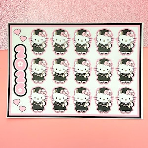 HK 2026 Black Gown Graduation Stickers / Invitation Seals, Grad, Senior, Graduate, Matte