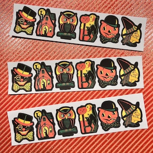 Vintage Retro Halloween Matte Stickers