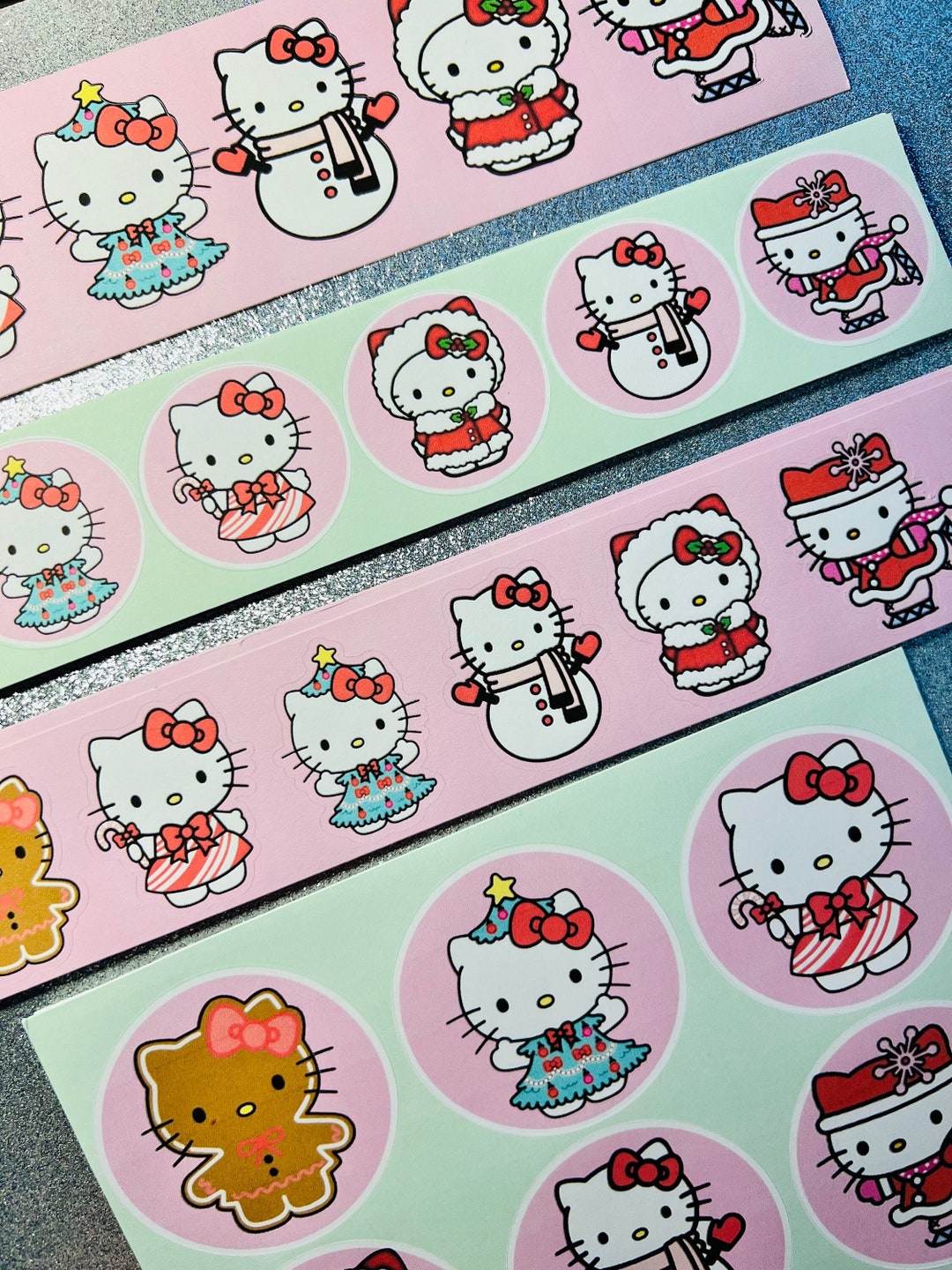 Hello Kitty Christmas Stickers Matte Etsy