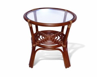 [Download 24+] Round Rattan And Glass Coffee Table