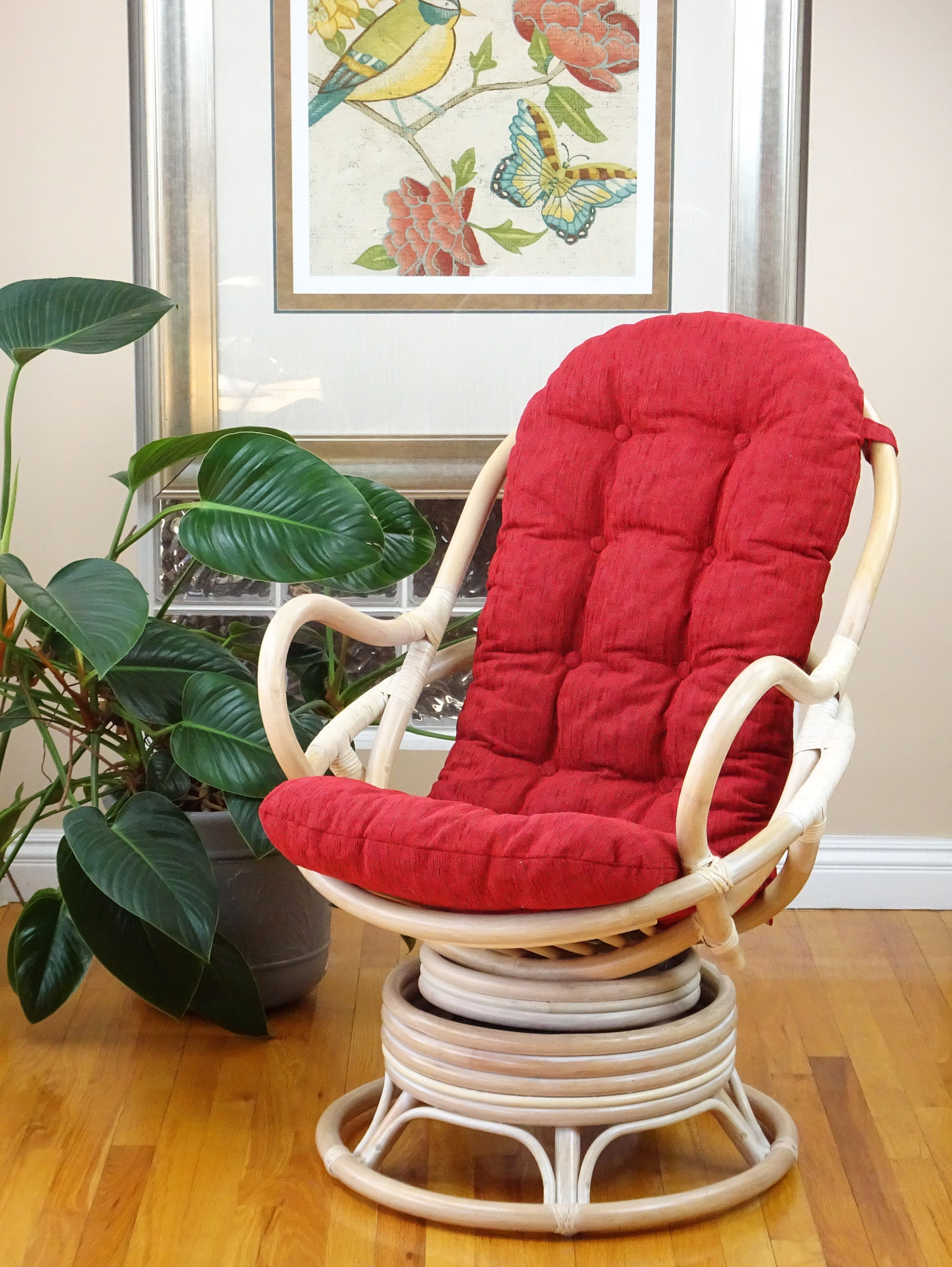 Java Lounge Swivel Rocking Chair Rattan Wicker Handmade w/ Etsy