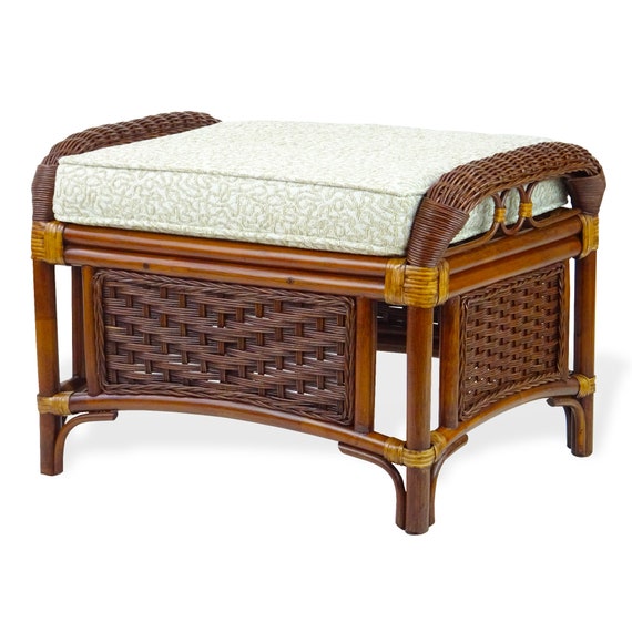 Natural Rattan Wicker Handmade Square Small Coffee Table w//Glass Top 5 Colors