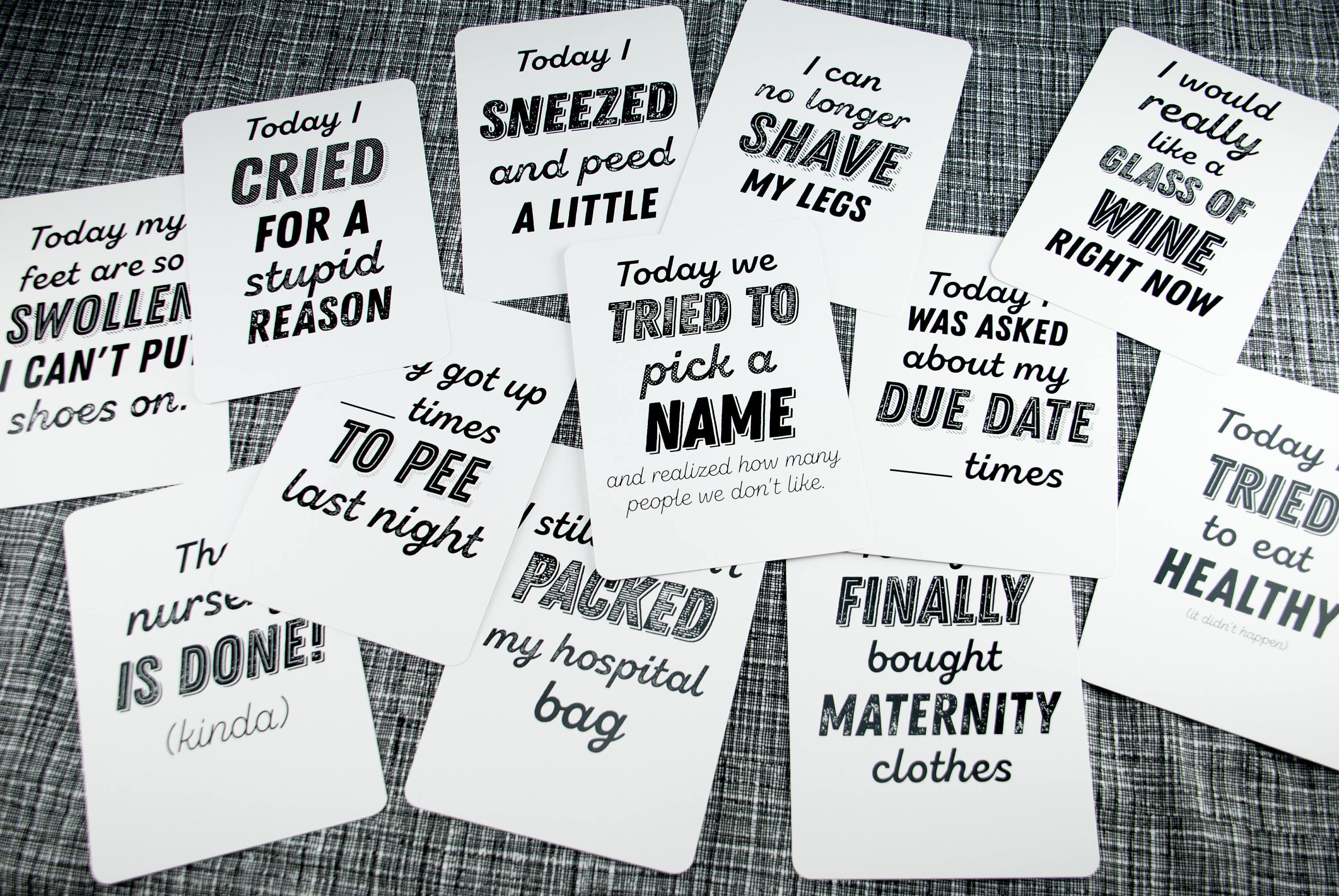 Baby Brain Funny I Pregnancy Milestone Cards Mum To Be Gifts Baby Shower Gift 
