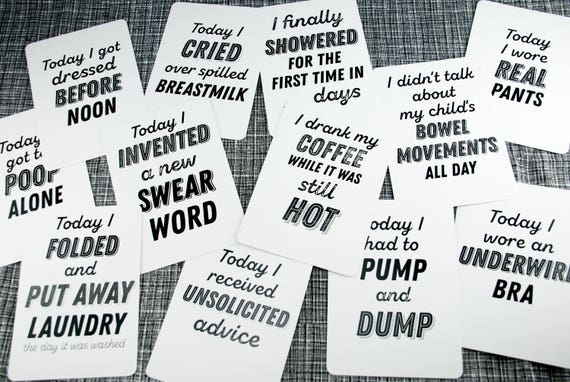 Baby Milestone Cards Funny Shower Christening Gift Newborn Unisex B/&W