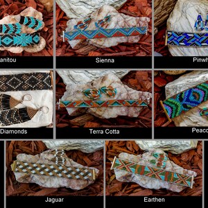 Bracelet and Earrings sets, Hand-made Loomed - 8 choices