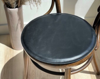 seat cushion leather round with felt