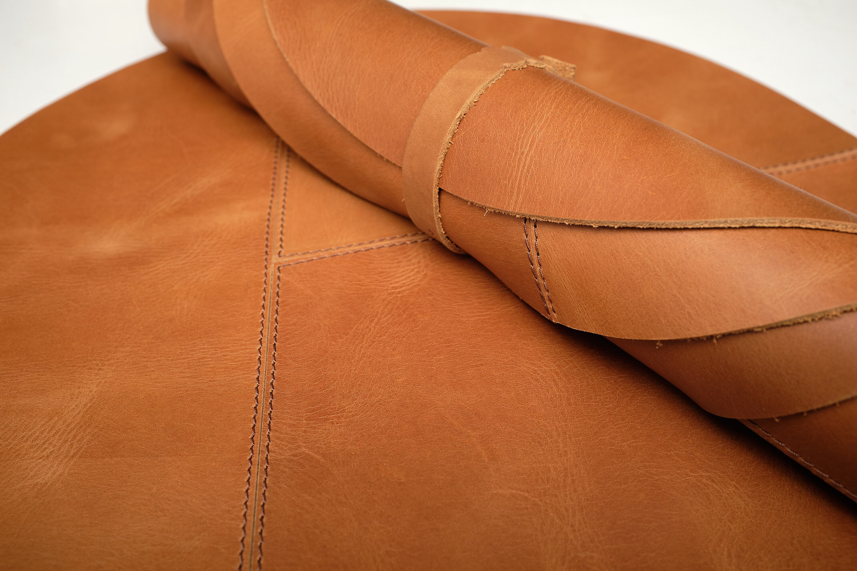 Distressed Tan Round Leather Placemats Set wedding decor Etsy
