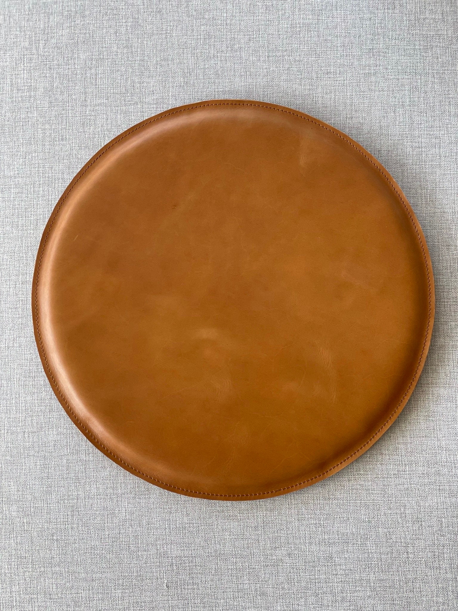 Round Leather Chair Pad Round Cushion Pad, Seat Cushion Dinning Stool Bench,  Round Chair Cushion, Custom Cushion for Bench 