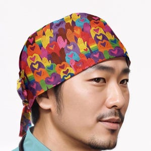 Pride month OR scrub cap | LGBTQ Gift for Nurse | Nurse Surgical Hat Buttons Option