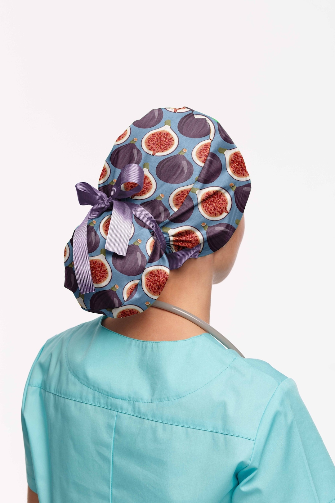 Figs Ponytail Scrub Cap for Women, Tropical Fruits Euro Surgical Hat Etsy