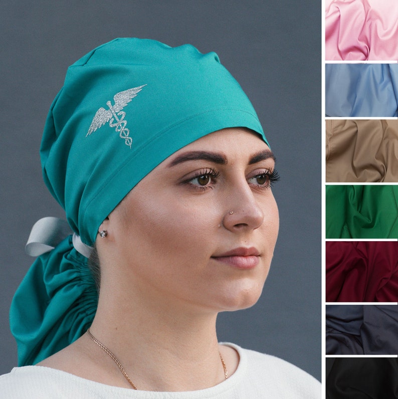 Ponytail scrub caps for women surgical cap scrub hats scrub Etsy