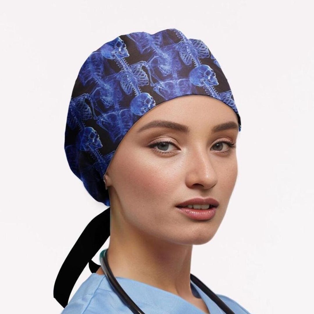 Cap Designs Radiology X-ray Scrub Caps, Radiologist Medical Hat, Skull and Bones Nurse Cap - Etsy