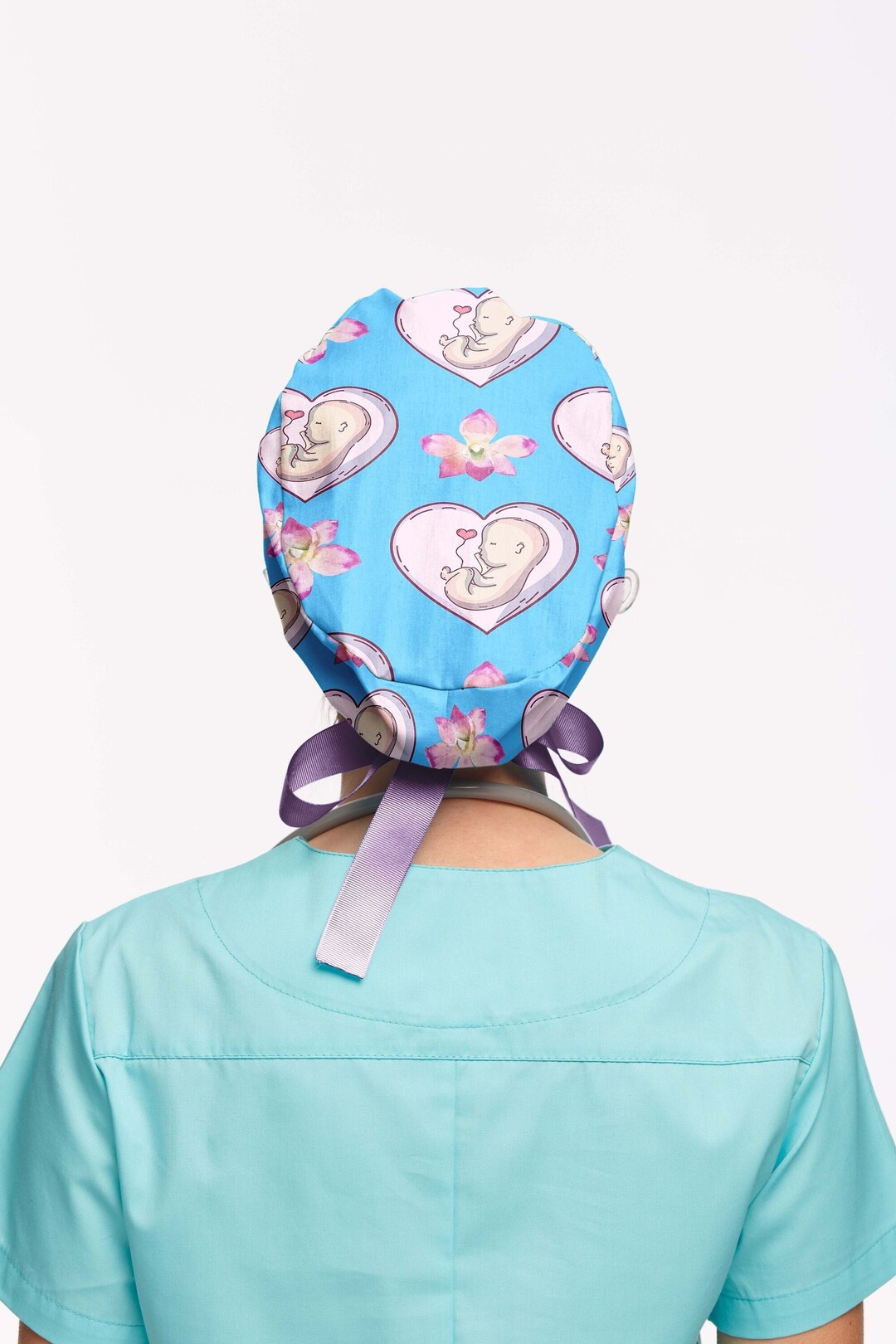 OBGYN Scrub Caps Anatomic Scrub Cap Women Ponytail Surgical Etsy