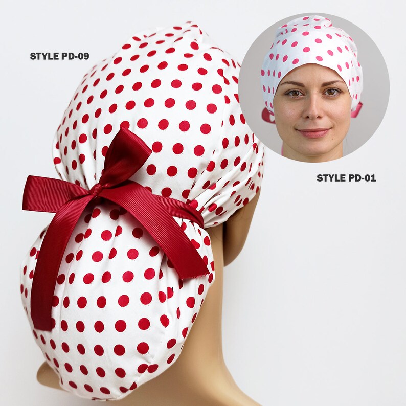Ponytail Scrub Caps for Women Surgical Cap With Buttons Etsy