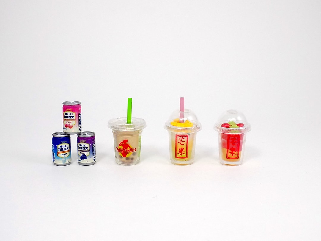 Re-Ment Boba Tea & Fruit Drinks 1:6 Dollhouse Miniature