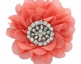 coral hair flower