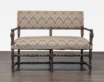 Antique Upholstered Bench